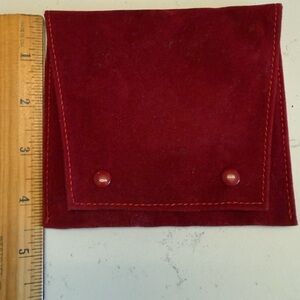 Cartier Red and Cream Velvet Watch/Jewelry Pouch
